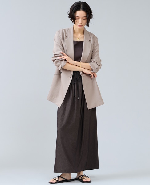 【定番】前後2WAYテレコタンクトップ 詳細画像 ブラウン 4