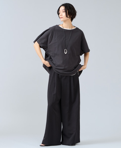 変形パターンカットソー 詳細画像 チャコールグレー 2