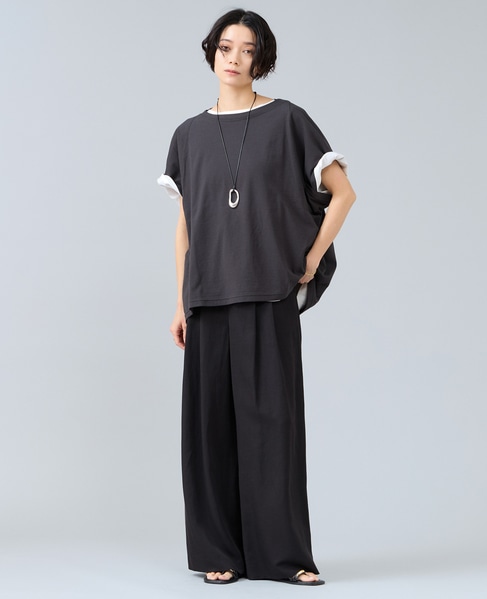 変形パターンカットソー 詳細画像 チャコールグレー 3