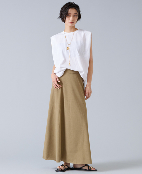 【定番】ニュアンスノースリーブカットソー 詳細画像 ホワイト 2