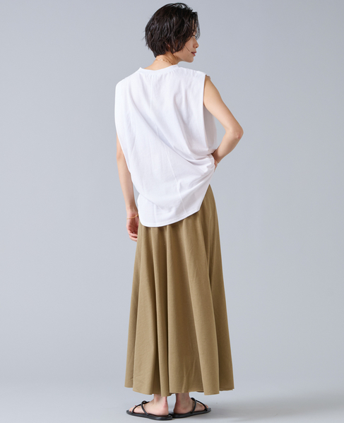 【定番】ニュアンスノースリーブカットソー 詳細画像 ホワイト 4