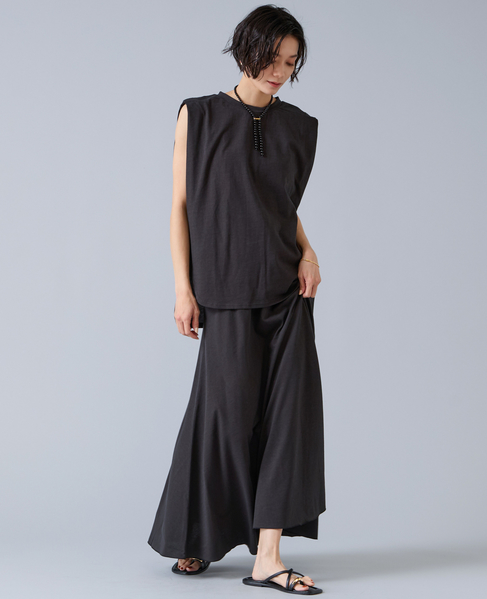 【定番】ニュアンスノースリーブカットソー 詳細画像 チャコールグレー 2