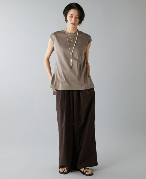 ベーシックノースリーブトップス 詳細画像 モカ 5