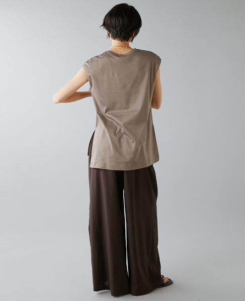 ベーシックノースリーブトップス 詳細画像 モカ 6