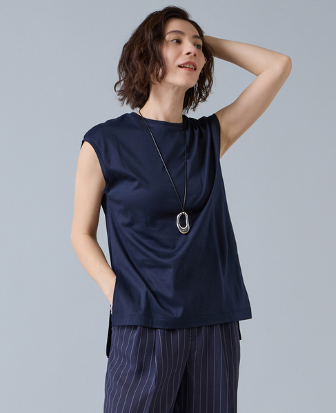 ベーシックノースリーブトップス 詳細画像 ネイビー 1