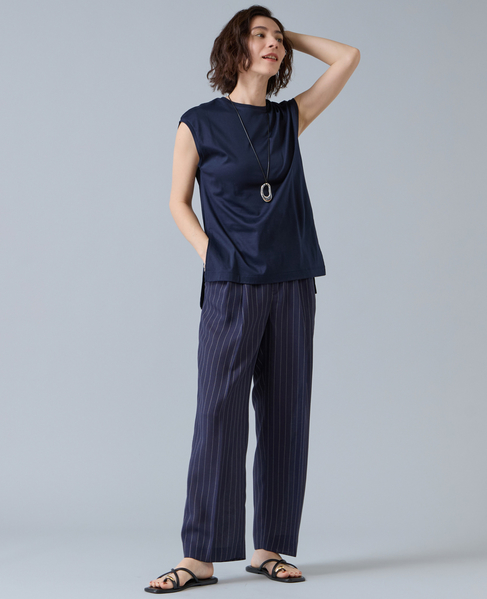 ベーシックノースリーブトップス 詳細画像 ネイビー 2