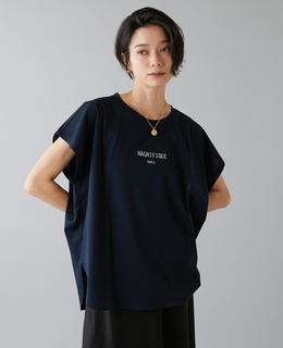 フレンチスリーブプリントTシャツ