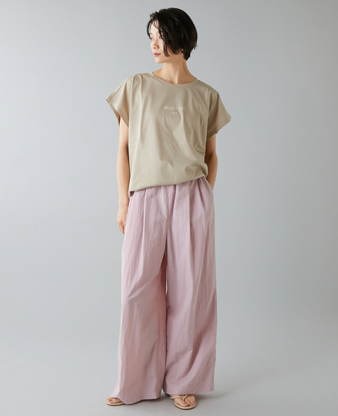 フレンチスリーブプリントTシャツ 詳細画像 ベージュ 2