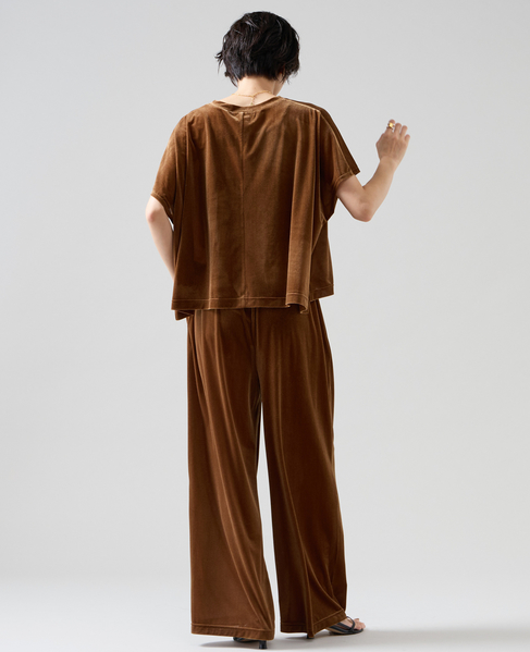 シアーベロアワイドトップス（セットアップ可） 詳細画像 キャメル 9