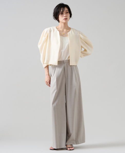  WOOL MIXワイドパンツ 詳細画像 ベージュ 14