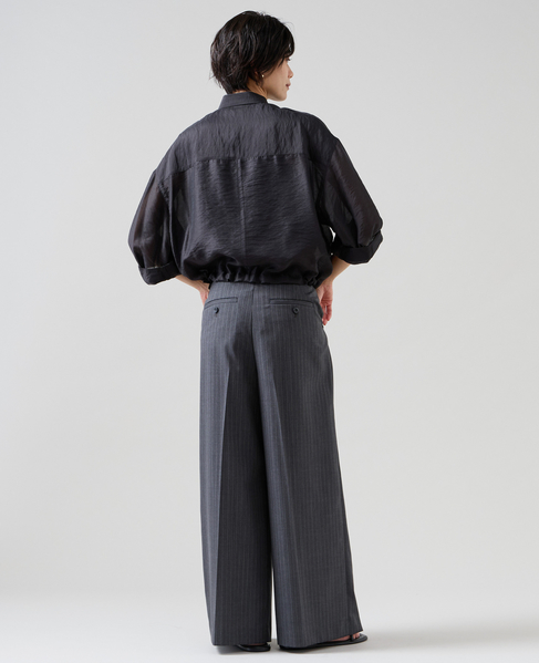  WOOL MIXワイドパンツ 詳細画像 グレーストライプ 8
