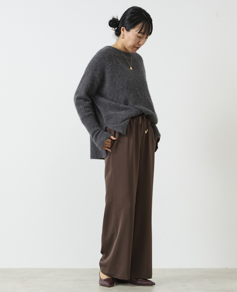 《定番》サテンドロストパンツ 詳細画像 ブラウン 6