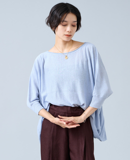 《定番》リネンワイドニット