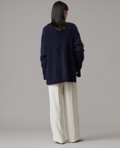 フォックスカシミアキーネックオーバーニット 詳細画像 ネイビー 6