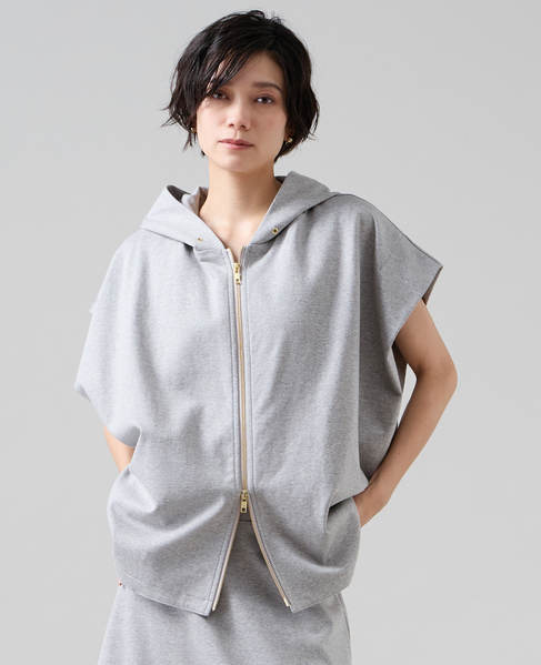 ダンボールフーディ―ジレ（セットアップ可） 詳細画像 杢グレー 5