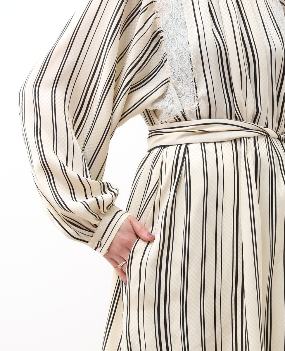 Martinique ジャガードストライプワンピース 商品詳細 メルローズ公式通販 Melrose Store メルローズストア