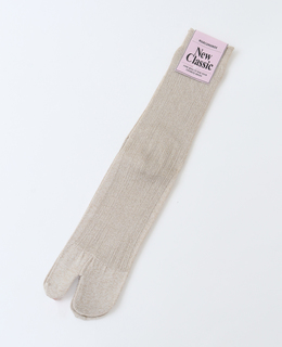 MARCOMONDE/glitter ribbed tabi socks 