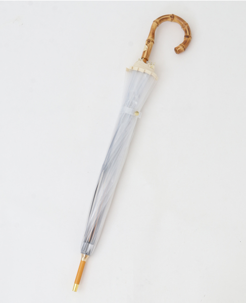 TRADITIONAL WEATHER WEAR /BAMBOO CLEAR UMBRELLA 詳細画像 ホワイト 1