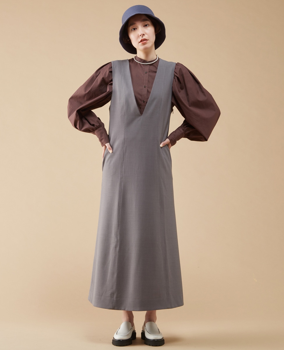 Martinique Vネックサロペットスカート 商品詳細 メルローズ公式通販 Melrose Store メルローズストア