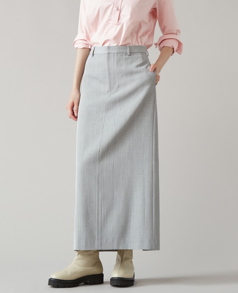 martinique ウールチェックスカート 1サイズ - ひざ丈スカート