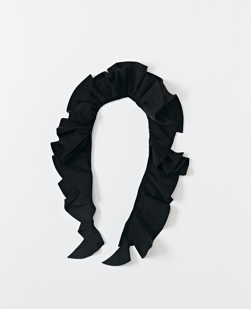 MARGE/1006-0108-258 Suede ruffle scarf 詳細画像 ブラック 4