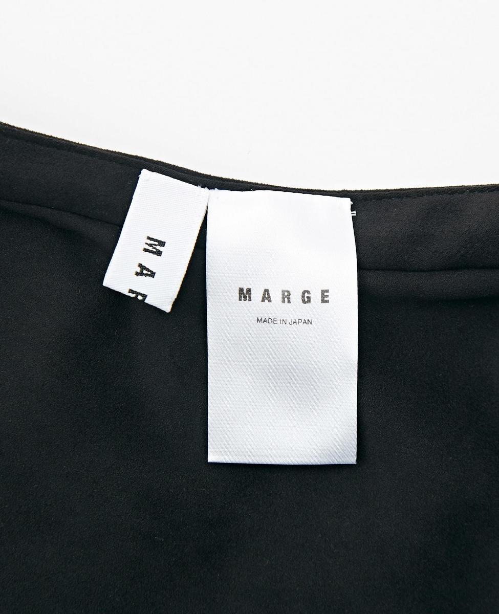 MARGE/1006-0108-258 Suede ruffle scarf 詳細画像 ブラック 7