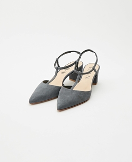 HEWN/72302-67-1212 Pointed t-strap heel