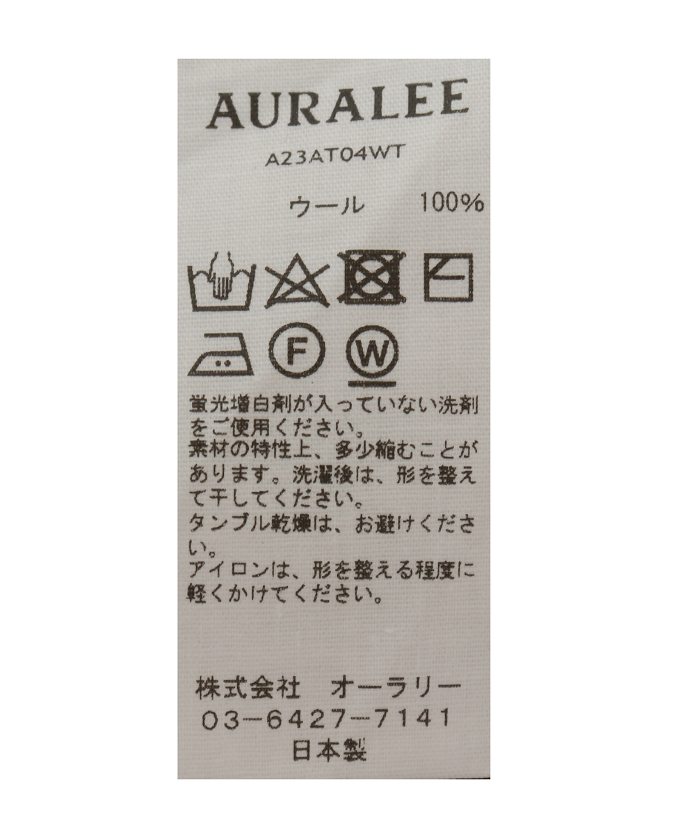 AURALEE/A23AT04WT SUPER SOFT WOOL SHEER JERSEY TURTLE｜商品詳細