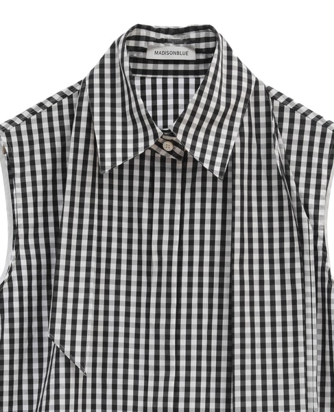 MADISONBLUE/MB231-5010 SLEEVELESS TIE BL GINGHAM 詳細画像 チェック 3