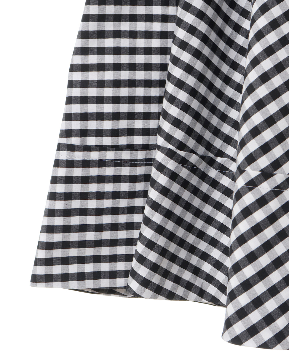 マディソンブルー TUCK CIRCULAR SK GINGHAM ブラック 格安人気