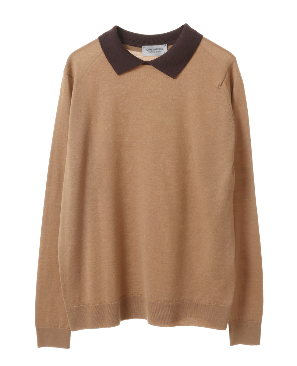 JOHN SMEDLEY/JAPAN EXCLUSIVE30G クレリックニットポロシャツ／A4601 