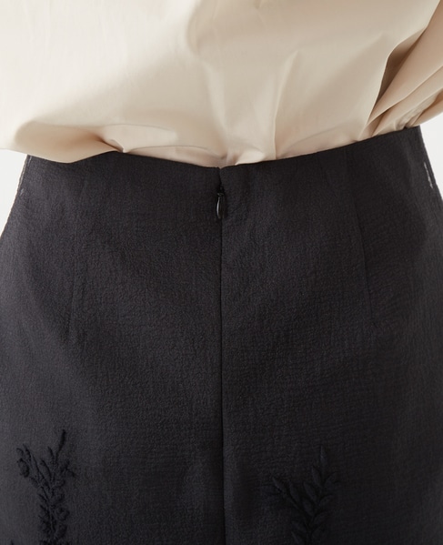 リップルオーガンジー刺繍タイトスカート 詳細画像 ブラック 10
