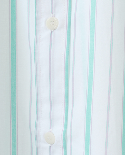 【BASERANGE/ ベースレンジ 】オーガニックコットンミックスビッグシャツ 詳細画像 水色Stripe 7