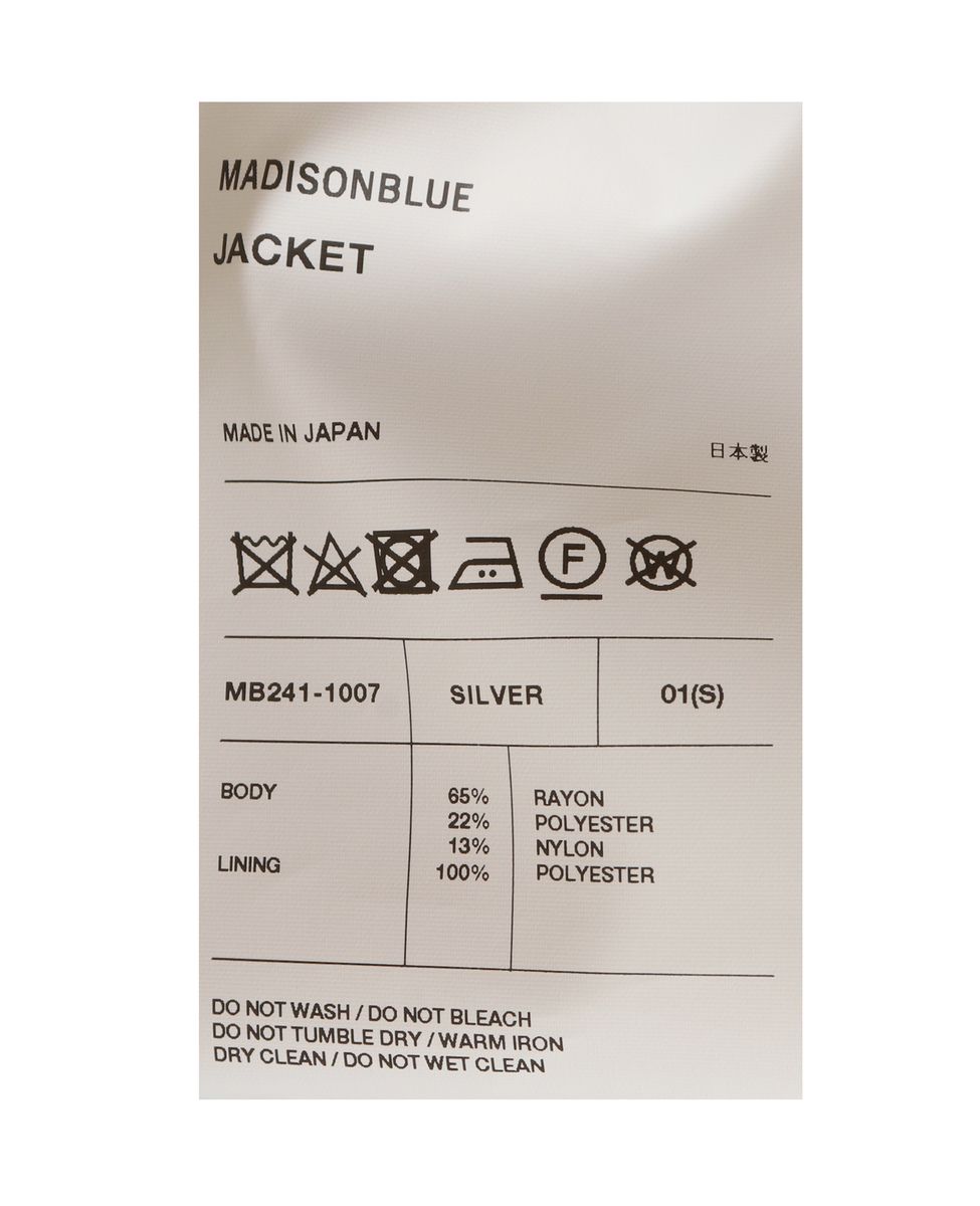 【MADISONBLUE / マディソンブルー】MB241-1007 CROPPED OPEN JK 詳細画像 シルバー 5