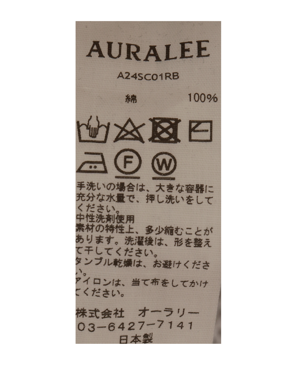 【AURALEE/オーラリー】ガーゼカーディガン 詳細画像 ブラック 5