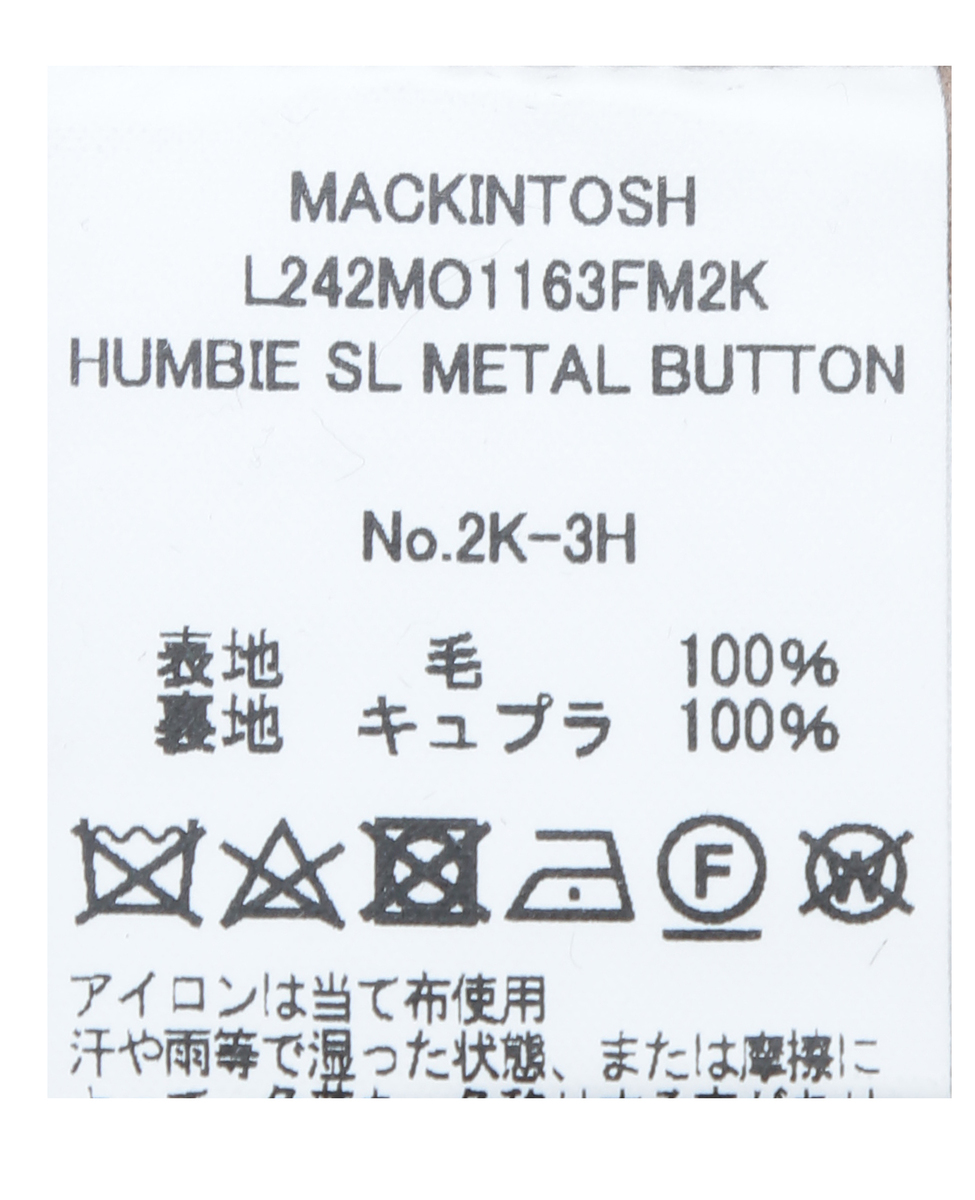 【MACKINTOSH/マッキントッシュ】ハンビースリムフィットメタルボタン 詳細画像 ベージュ 25