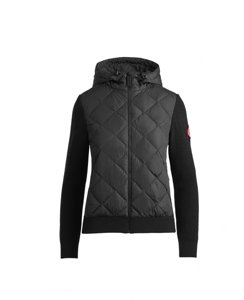 【CANADA GOOSE / カナダグース】6800L Hybridge Quilted Knit Hoody 詳細画像 ブラック 1