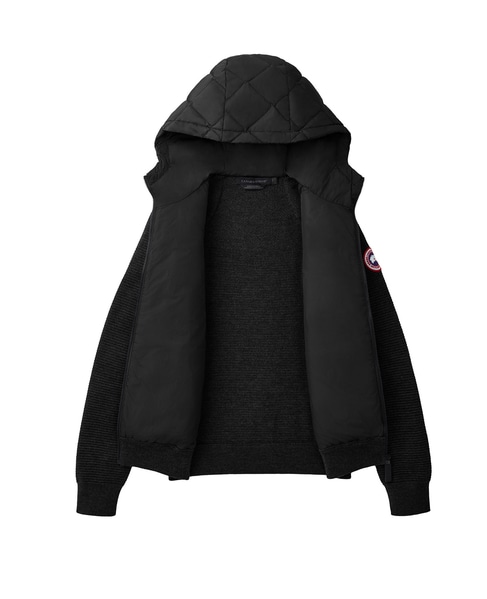 【CANADA GOOSE / カナダグース】6800L Hybridge Quilted Knit Hoody 詳細画像 ブラック 2