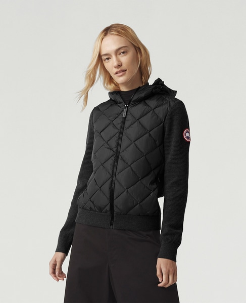 【CANADA GOOSE / カナダグース】6800L Hybridge Quilted Knit Hoody 詳細画像 ブラック 3