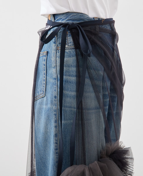 【MARGE/マージ 】Asymmetry decorative wrap skirt 詳細画像 ネイビー 11