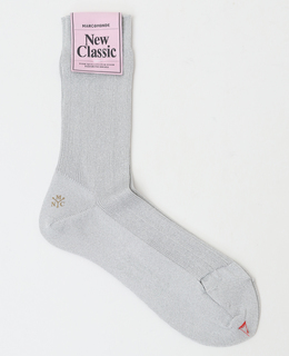 【MARCOMONDE/マルコモンド】glitter ribbed socks 20