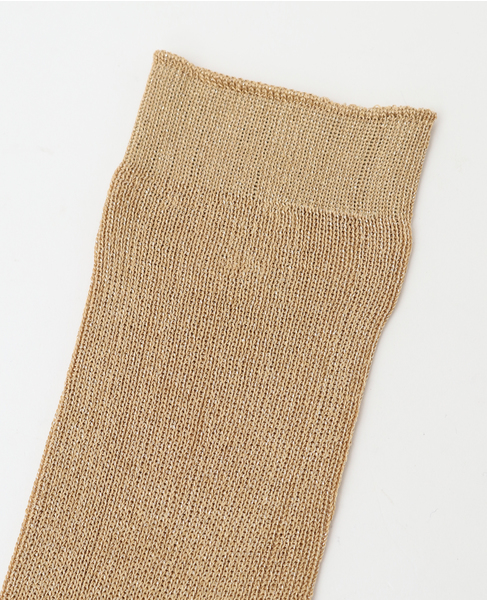 【MARCOMONDE/マルコモンド】glitter ribbed socks 20 詳細画像 ゴールド 4