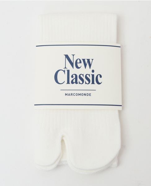 【MARCOMONDE/マルコモンド】basic ribbed cotton short tabi socks 14 詳細画像 ホワイト 1