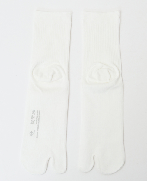 【MARCOMONDE/マルコモンド】basic ribbed cotton short tabi socks 14 詳細画像 ホワイト 3