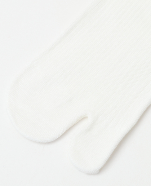 【MARCOMONDE/マルコモンド】basic ribbed cotton short tabi socks 14 詳細画像 ホワイト 5