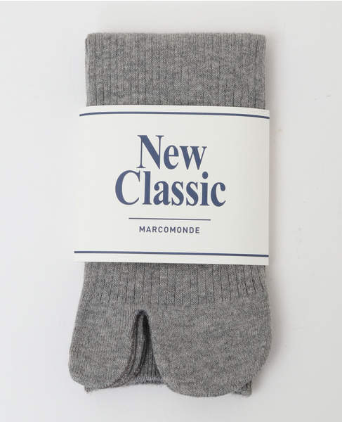 【MARCOMONDE/マルコモンド】basic ribbed cotton short tabi socks 14 詳細画像 グレー 1