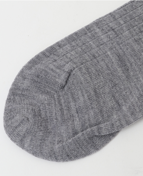 【MARCOMONDE/マルコモンド】wide ribeed wool socks 24 詳細画像 グレー 8