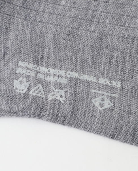 【MARCOMONDE/マルコモンド】wide ribeed wool socks 24 詳細画像 グレー 9