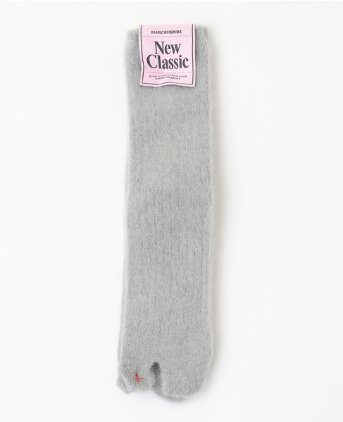 【MARCOMONDE/マルコモンド】mohair ribbed tabi socks 詳細画像 グレー 1