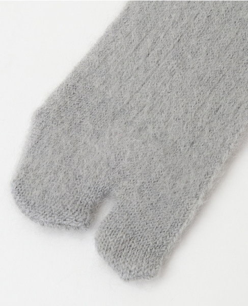 【MARCOMONDE/マルコモンド】mohair ribbed tabi socks 詳細画像 グレー 5